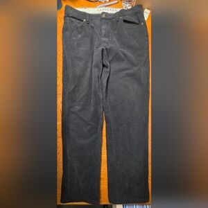 NWT Lands' End Black Jeans Relaxed Fit Men's Size 38 100% Cotton